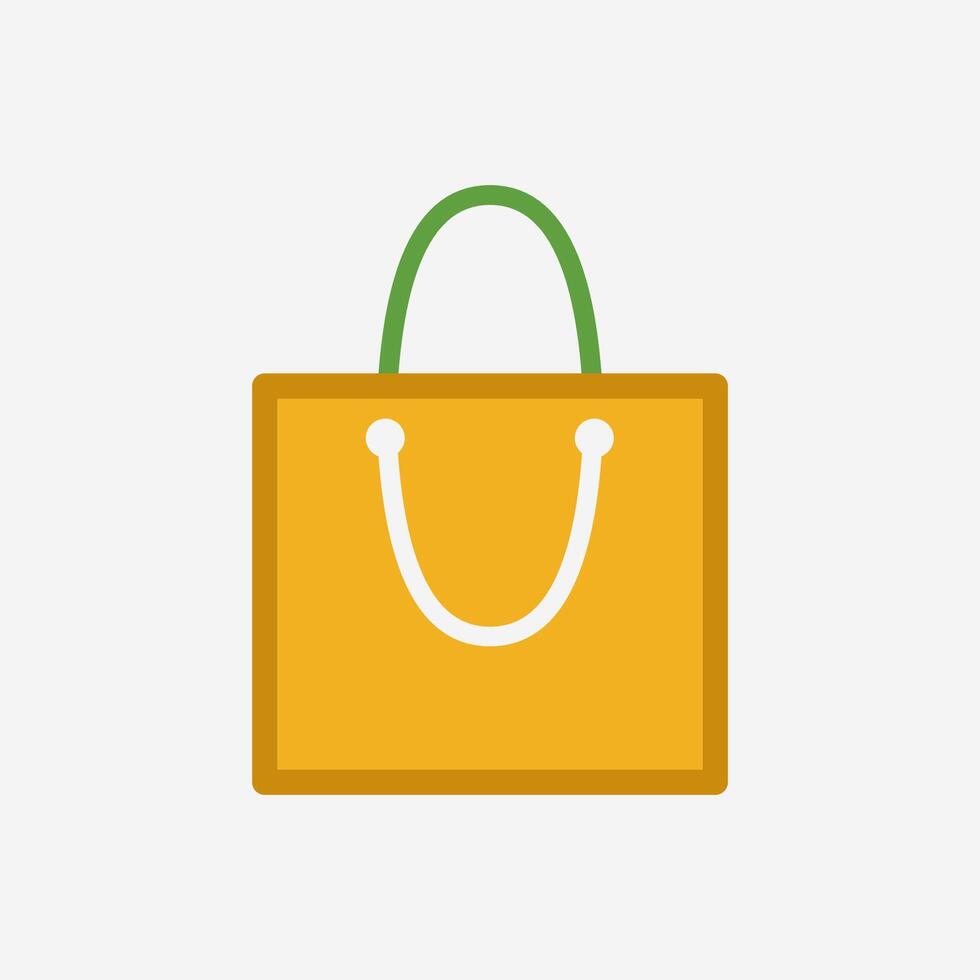 plantilla de vector de diseño de icono de bolsa de compras
