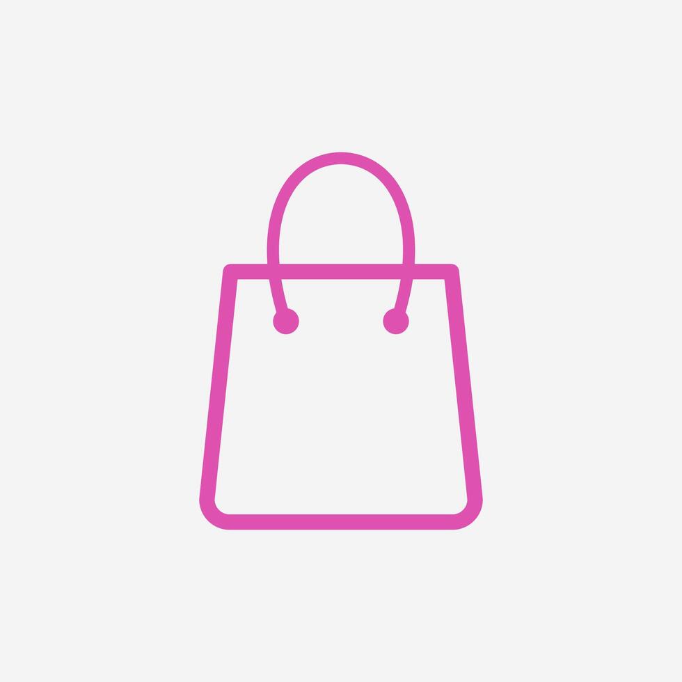 plantilla de vector de diseño de icono de bolsa de compras