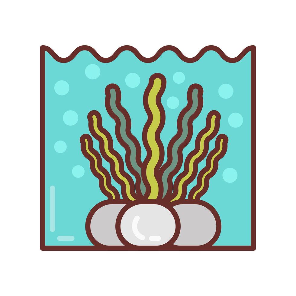 Seaweed icon in vector. Logotype vector
