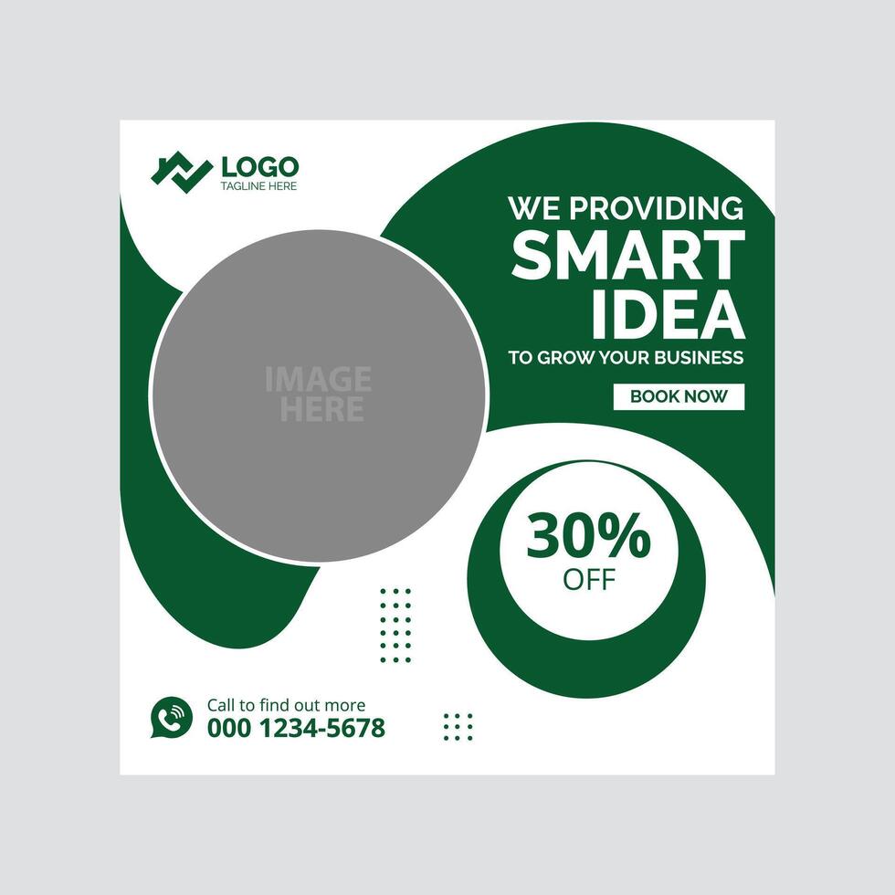 we provide smart ideas business social media post vector