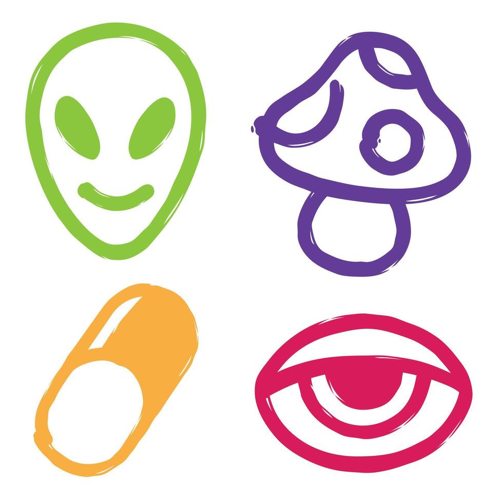 party drawing icons vector set.