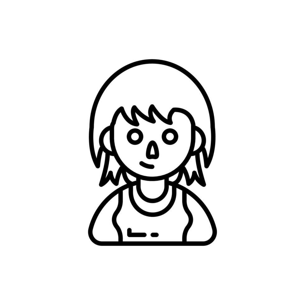 Gym Girl icon in vector. Logotype vector