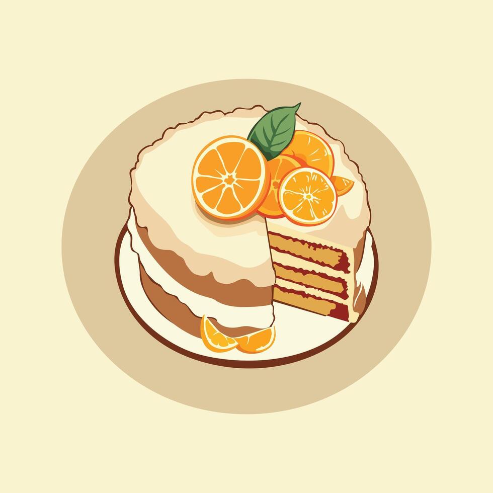 naranja deleitar. vector gráfico de un suntuoso naranja pastel.