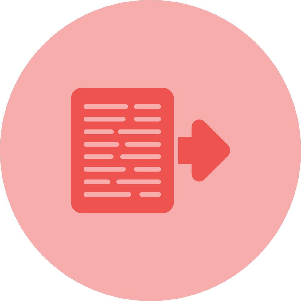Document Export Vector Icon