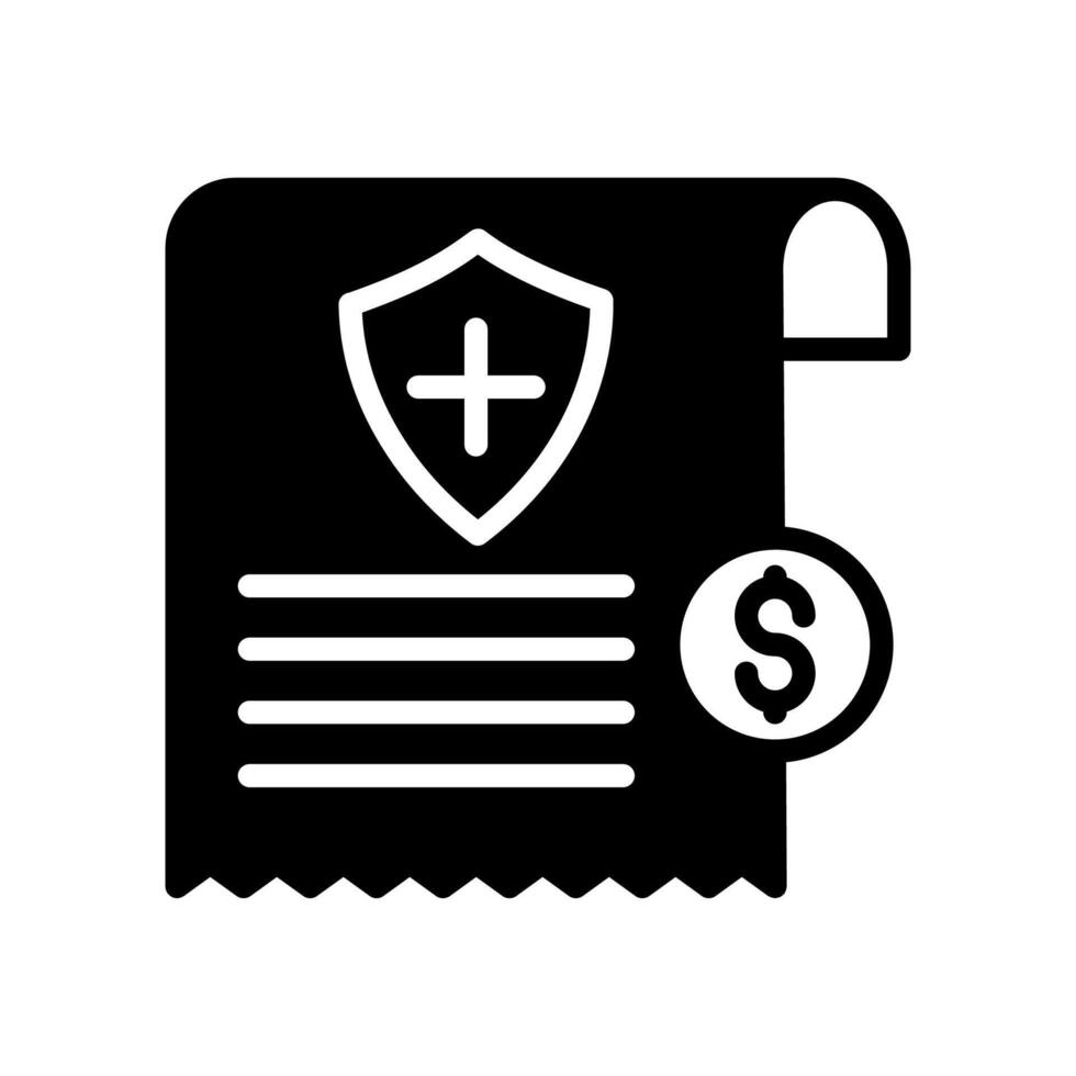 Insurance Receipt icon in vector. Logotype vector