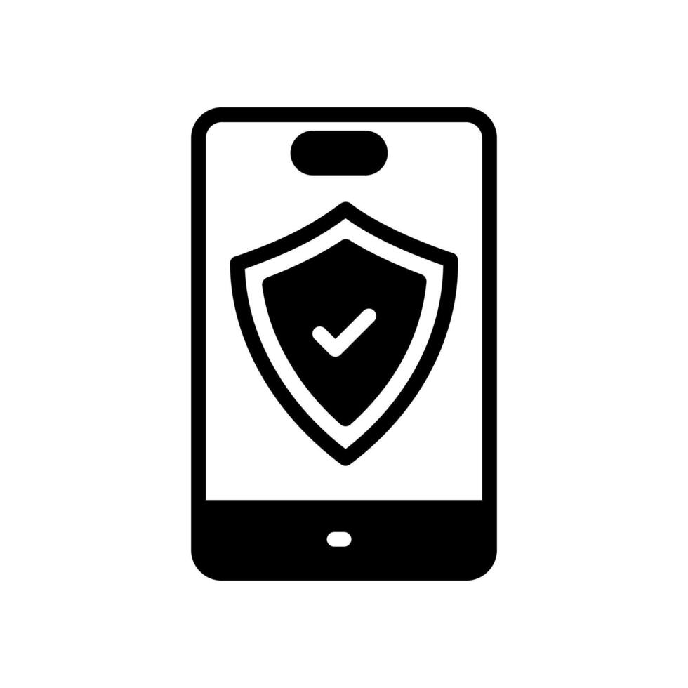 Mobile Insurance icon in vector. Logotype vector
