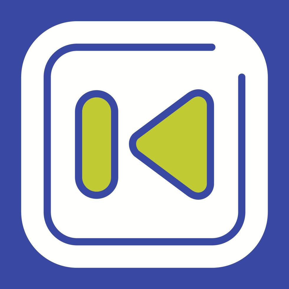 Previous Track Square Vector Icon