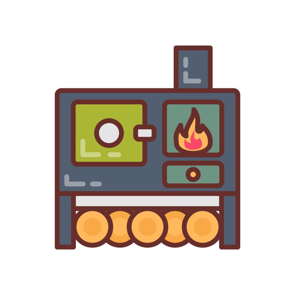 Wood Stoves icon in vector. Logotype vector