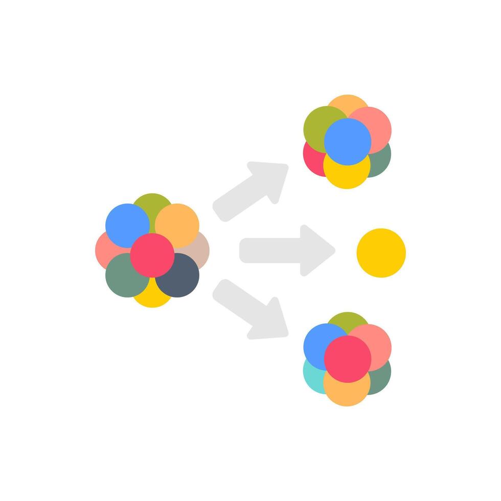 Nuclear Fission  icon in vector. Logotype vector