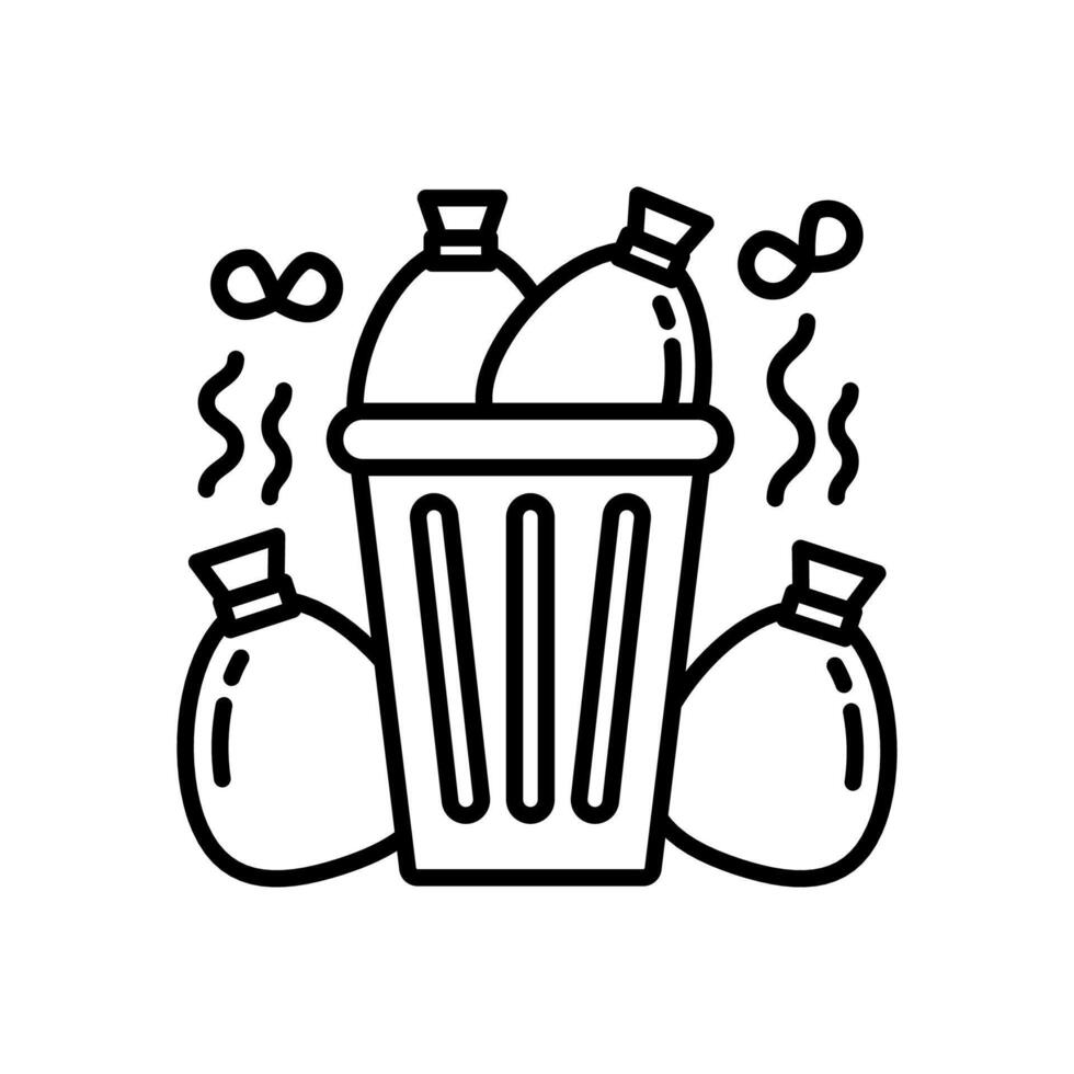 Waste icon in vector. Logotype vector