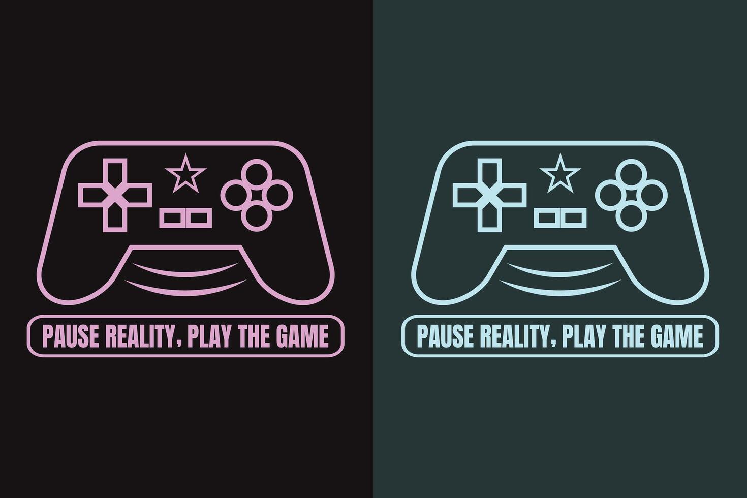 Pause Reality,Play The Game, Gamer Boy Shirt, Funny Gamer Tee, Gamer Gifts, Gifts for Boy, Gaming Gifts for Dad vector