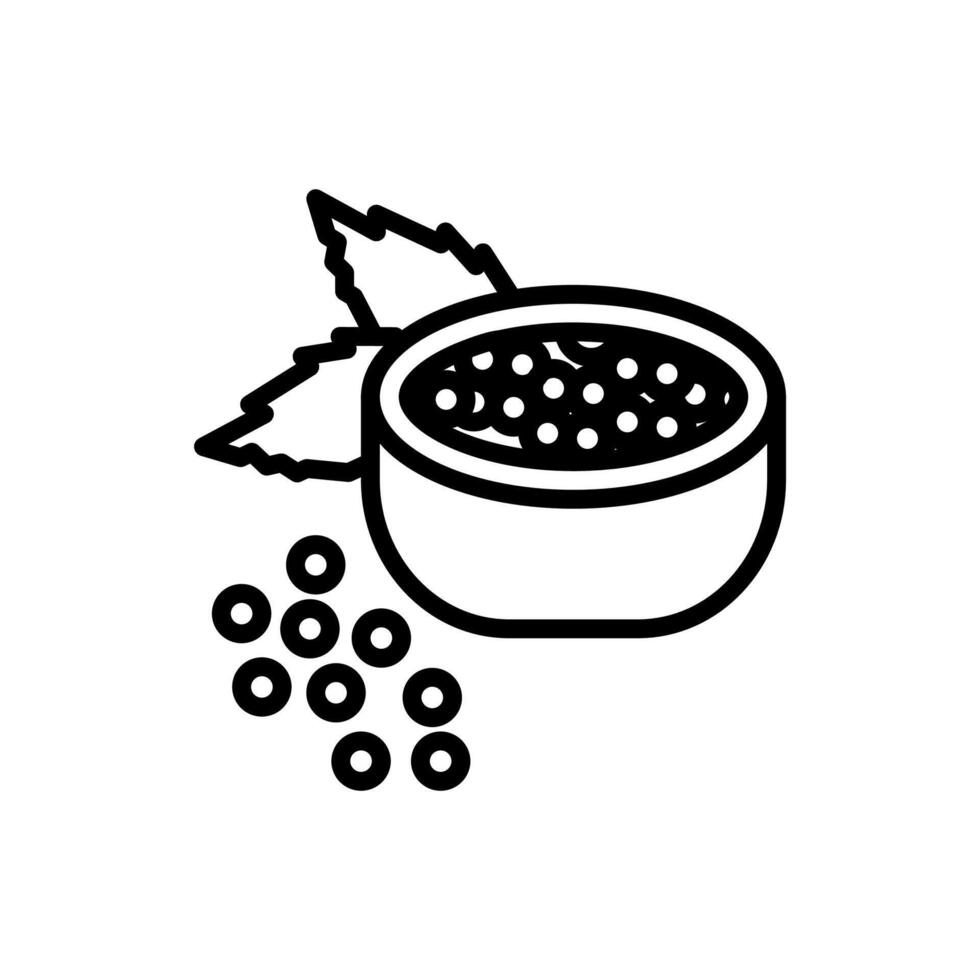 Black Pepper icon in vector. Logotype vector