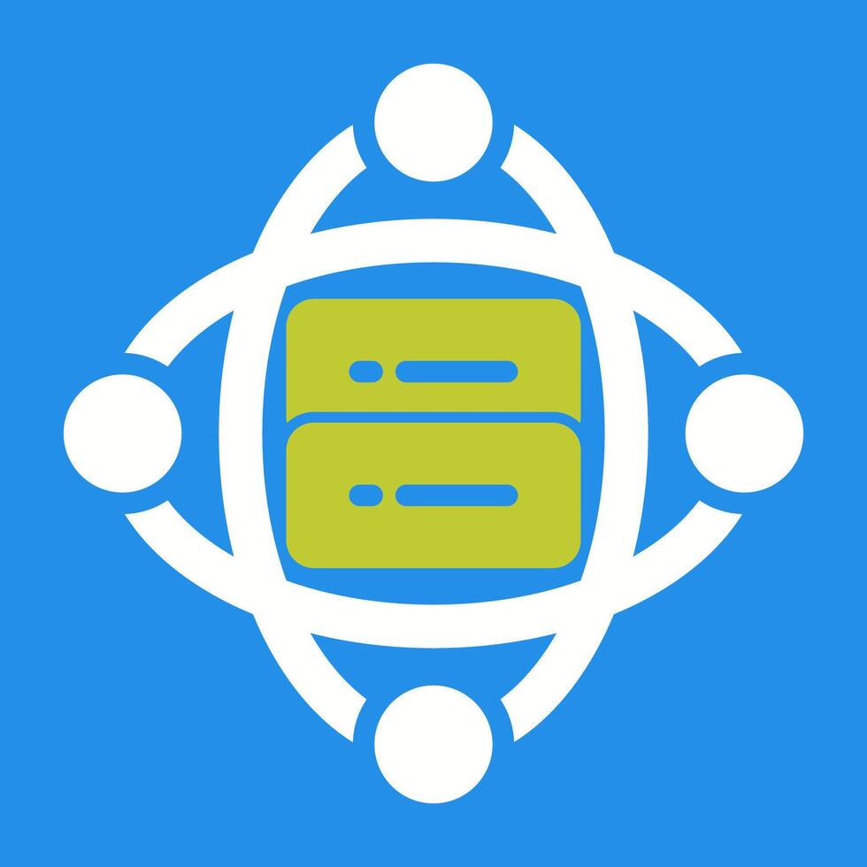 Cluster Server Vector Icon