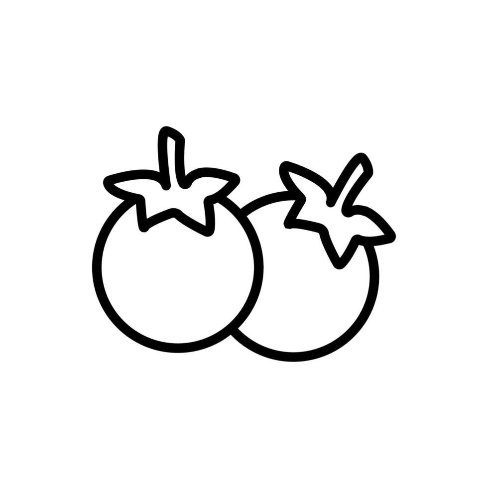 Fresco tomate icono en vector. logotipo vector