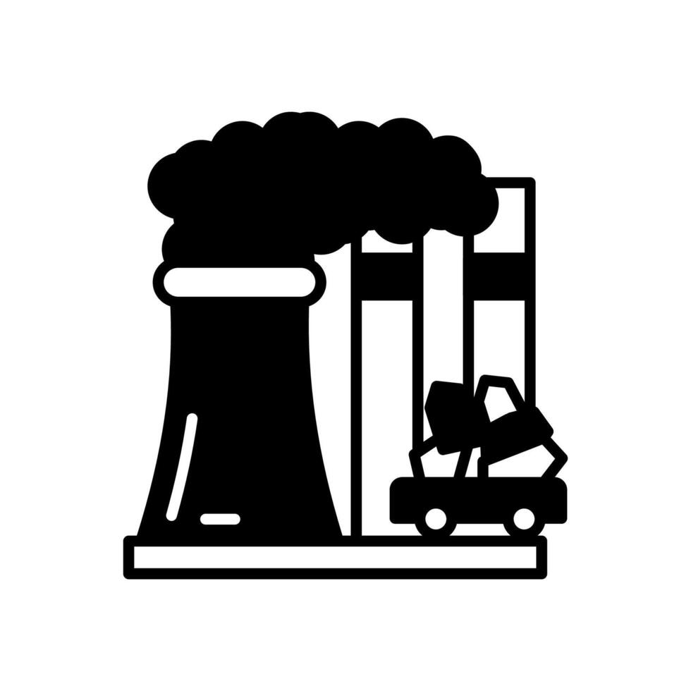 ardiente fósil combustibles icono en vector. logotipo vector