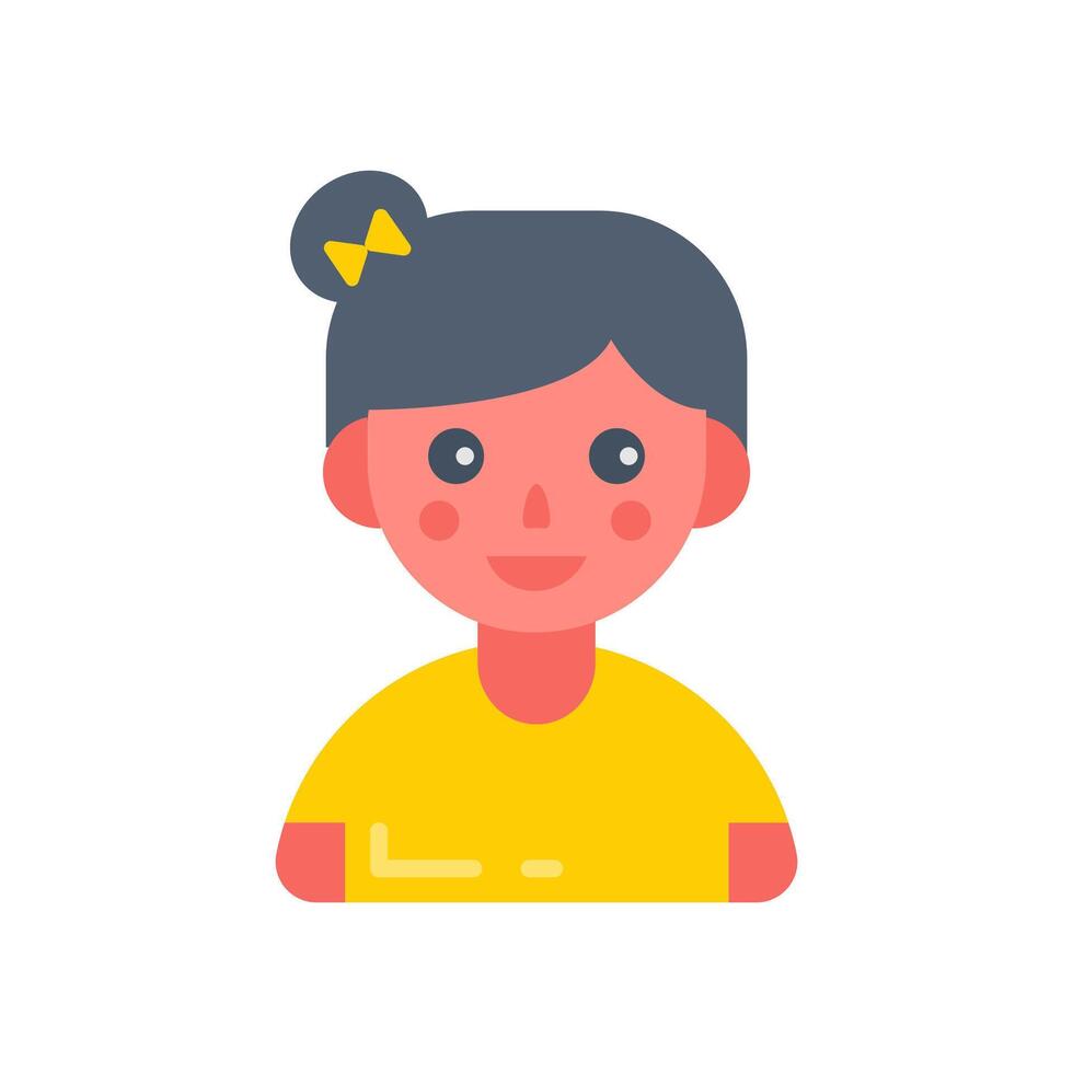 Bun Hairdo icon in vector. Logotype vector