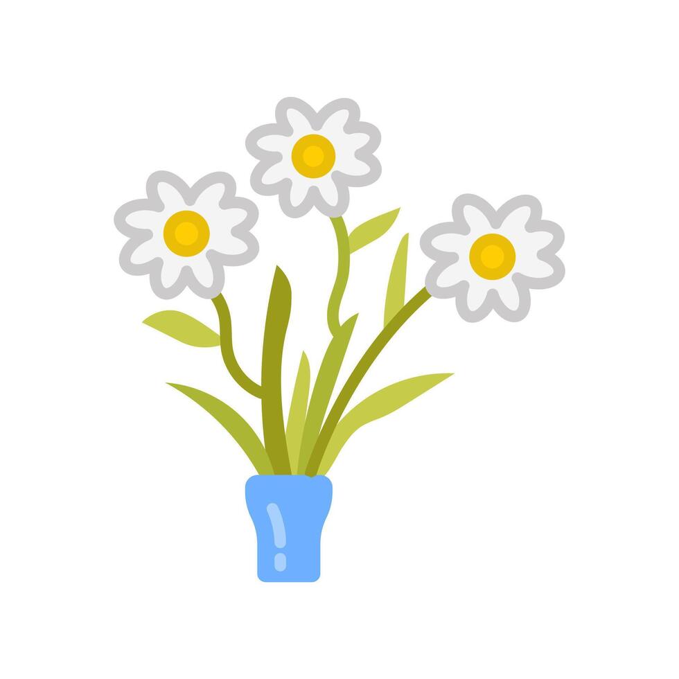Chamomile icon in vector. Logotype vector