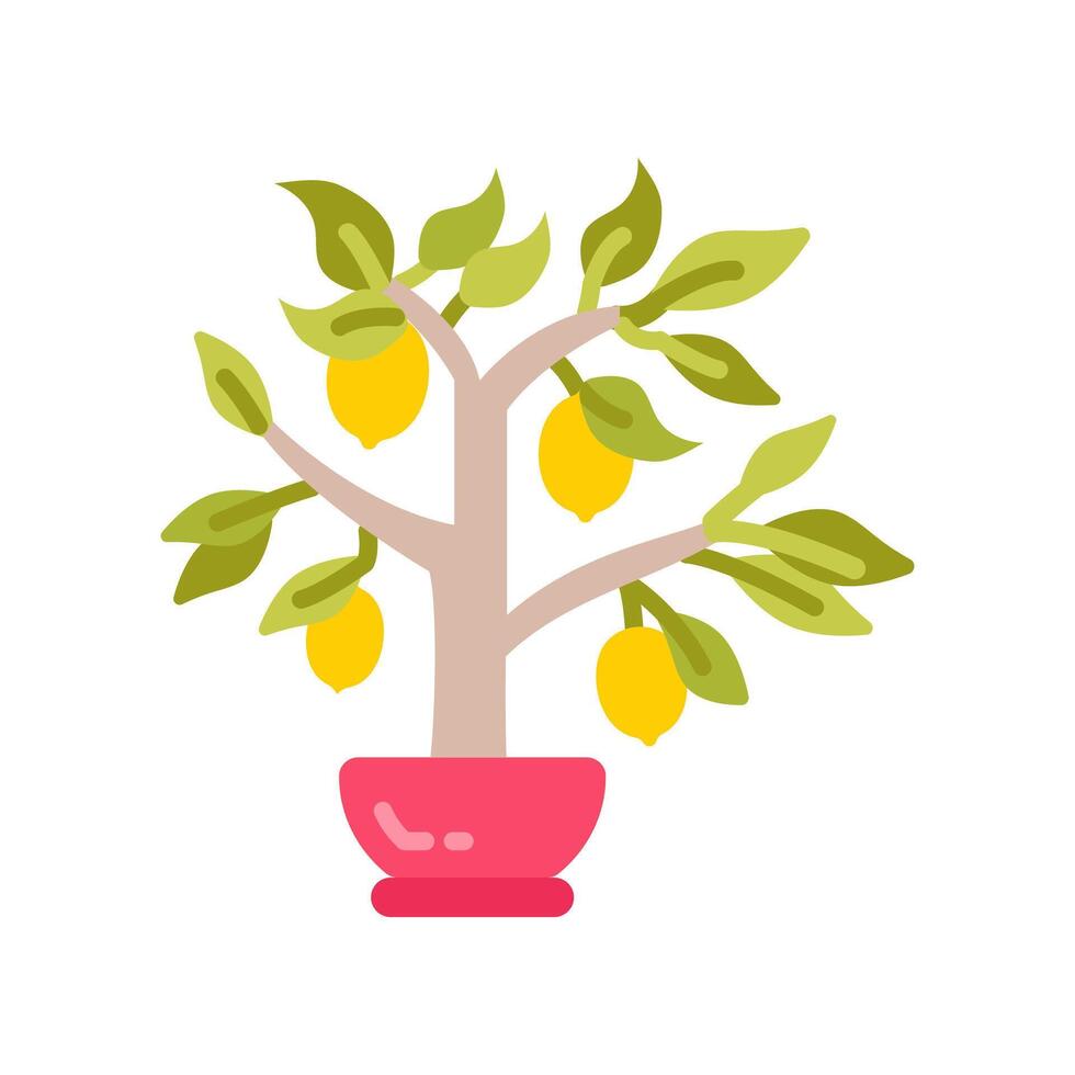 limón planta icono en vector. logotipo vector