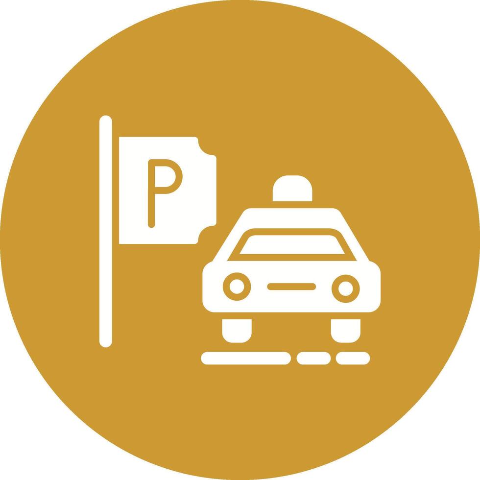 icono de vector de parada de taxi