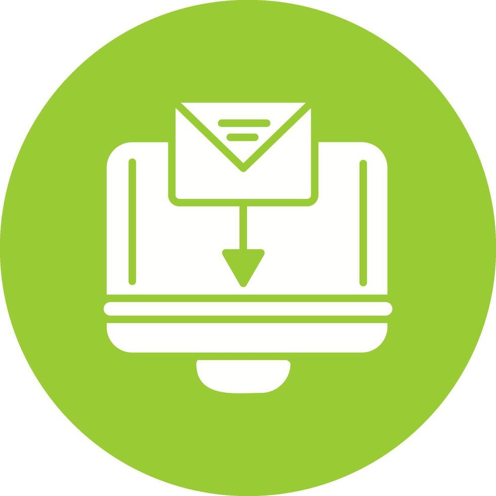 correo subir vector icono