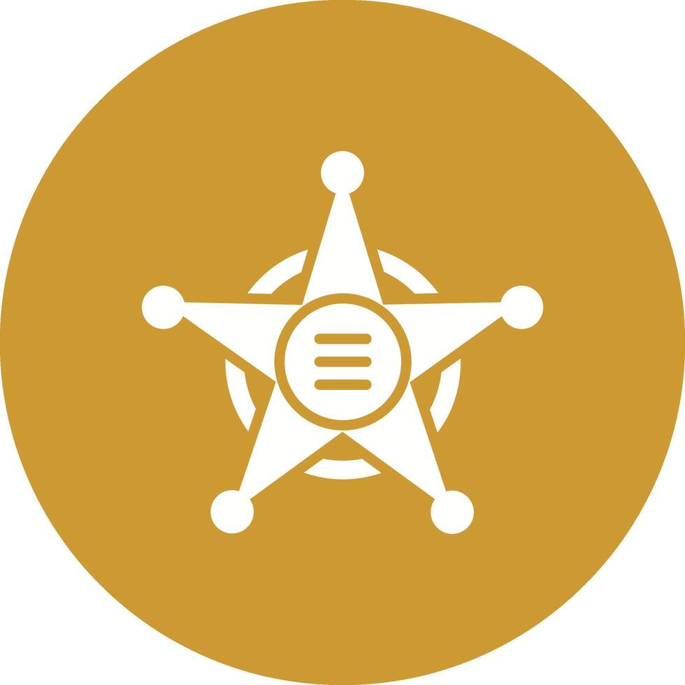 icono de vector de insignia de sheriff