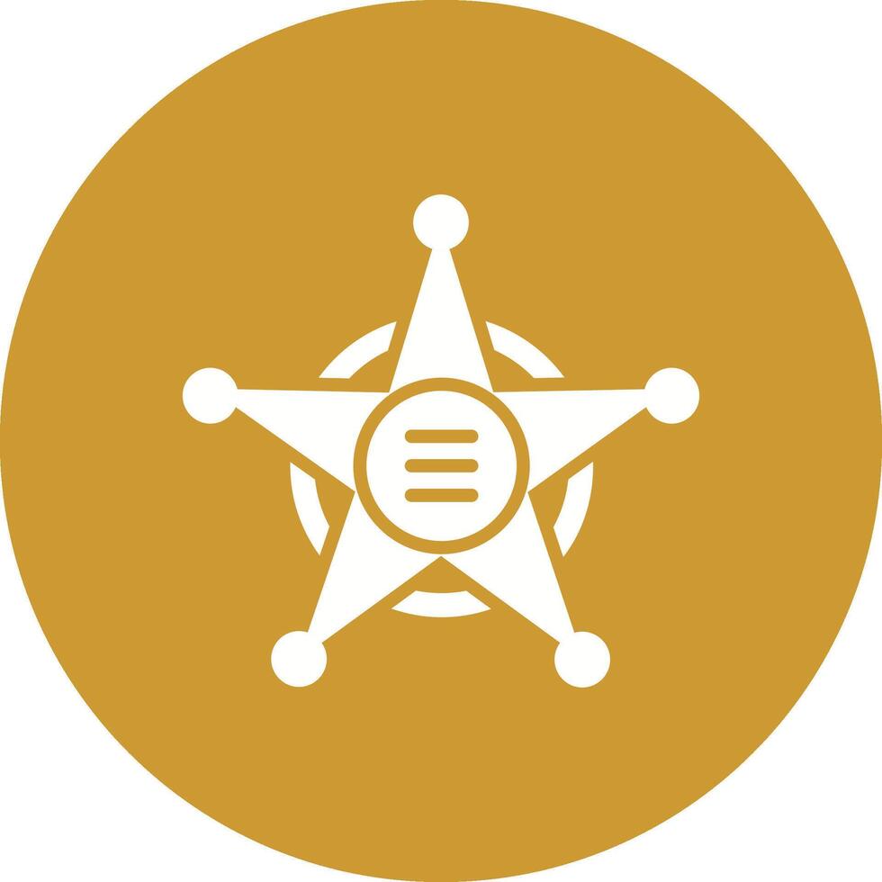 Sheriff Badge Vector Icon