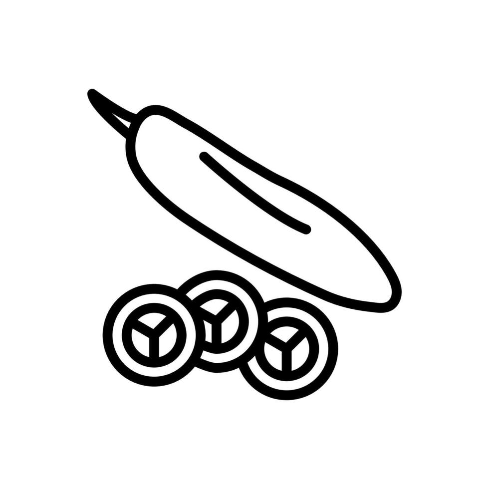 Cucumber  icon in vector. Logotype vector