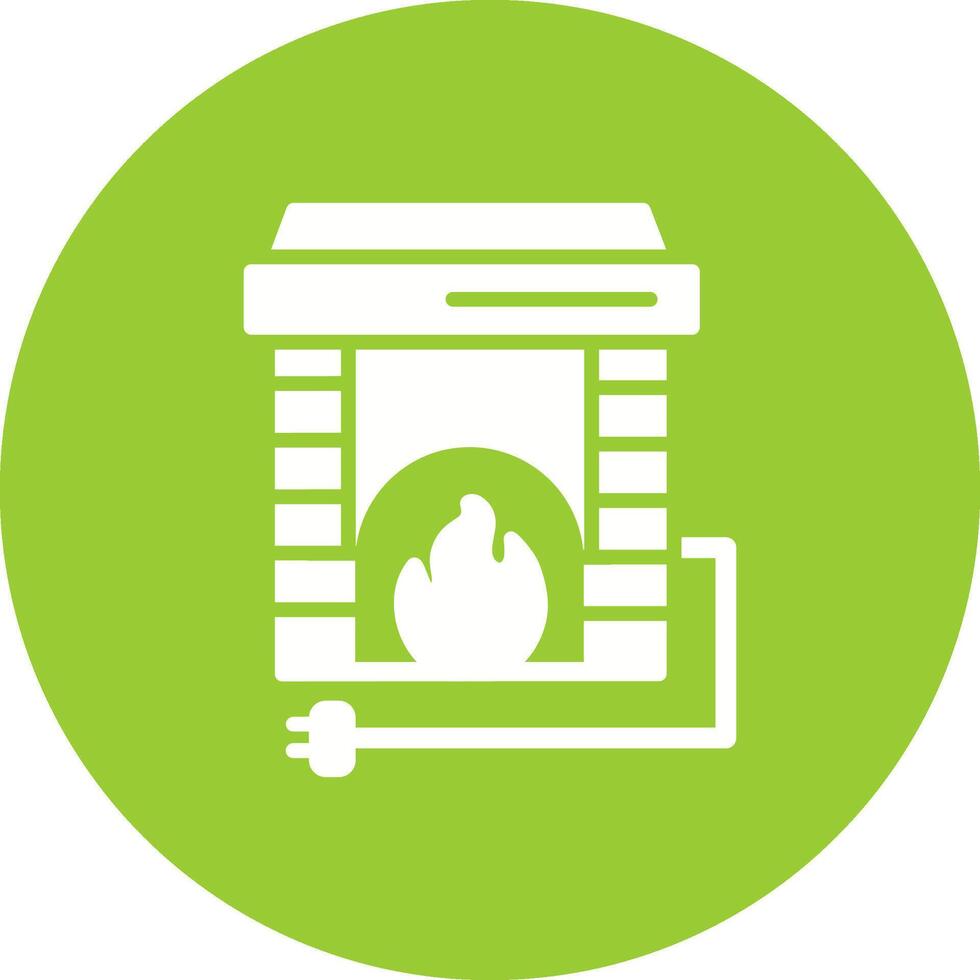 icono de vector de chimenea eléctrica