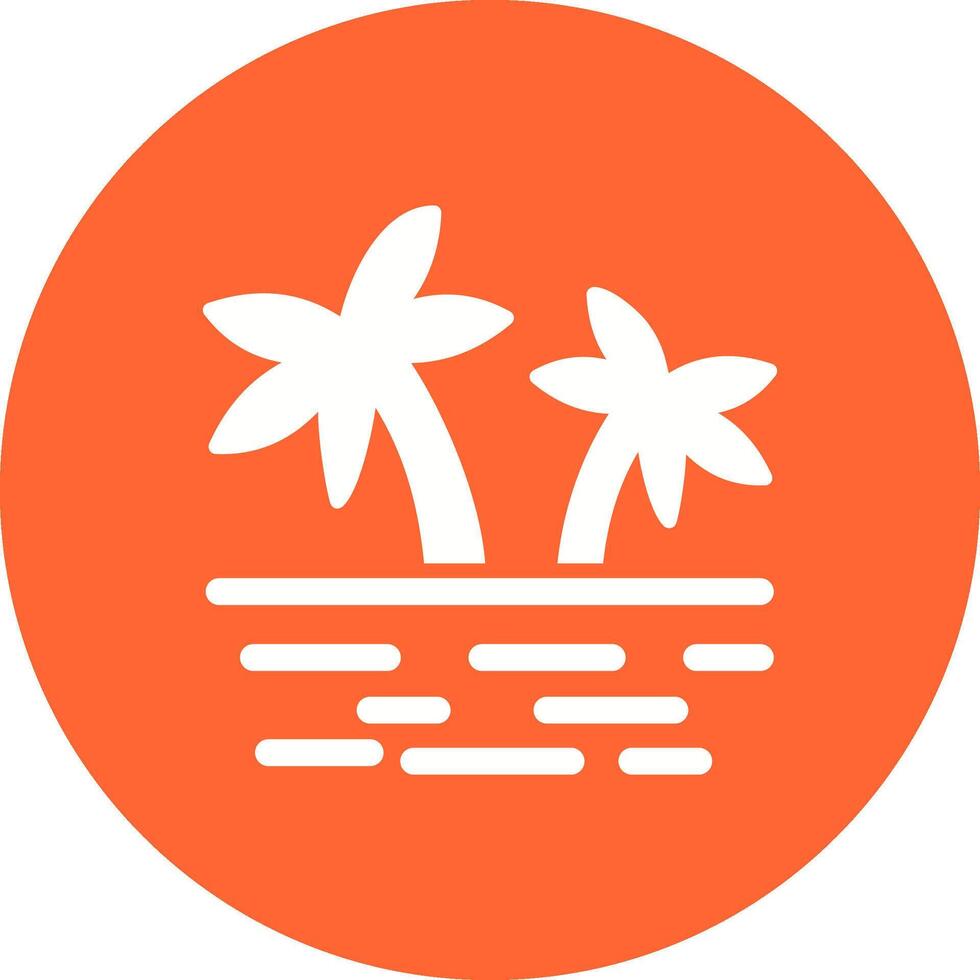 icono de vector de isla