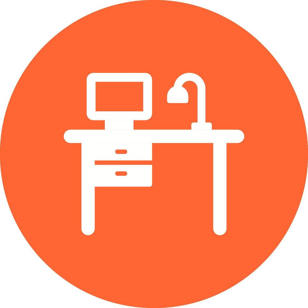 Working Desk Vector Icon