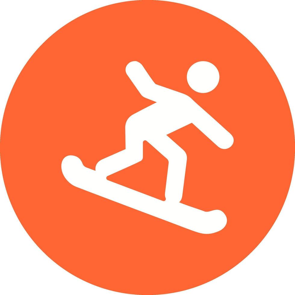 icono de vector de snowboard