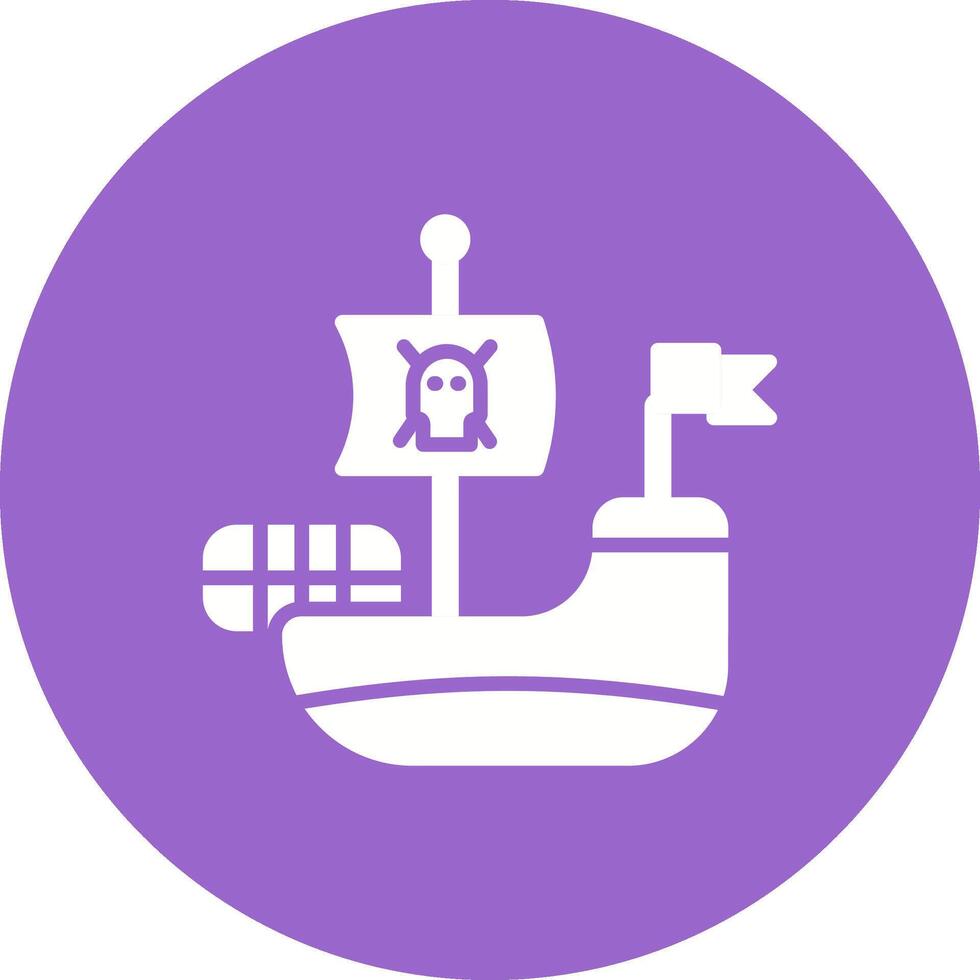 Pirate Ship Vector Icon