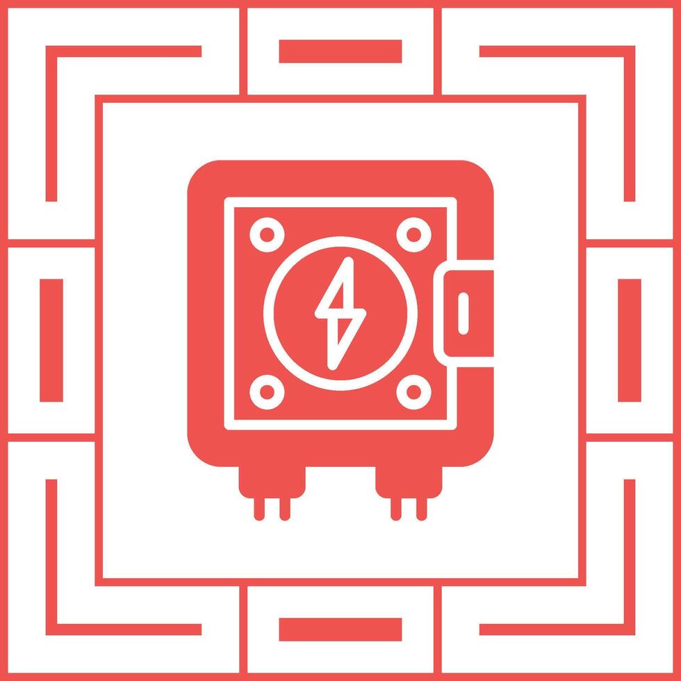 toma de corriente caja vector icono