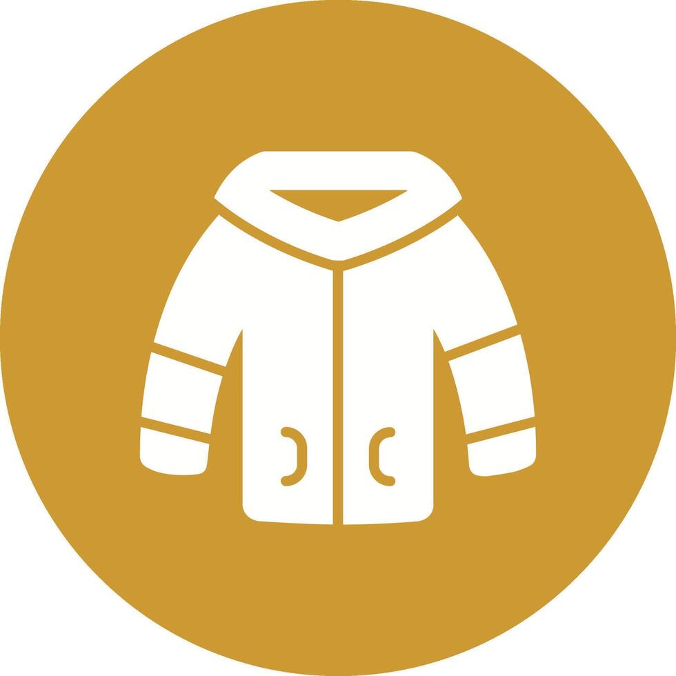 icono de vector de chaqueta de invierno