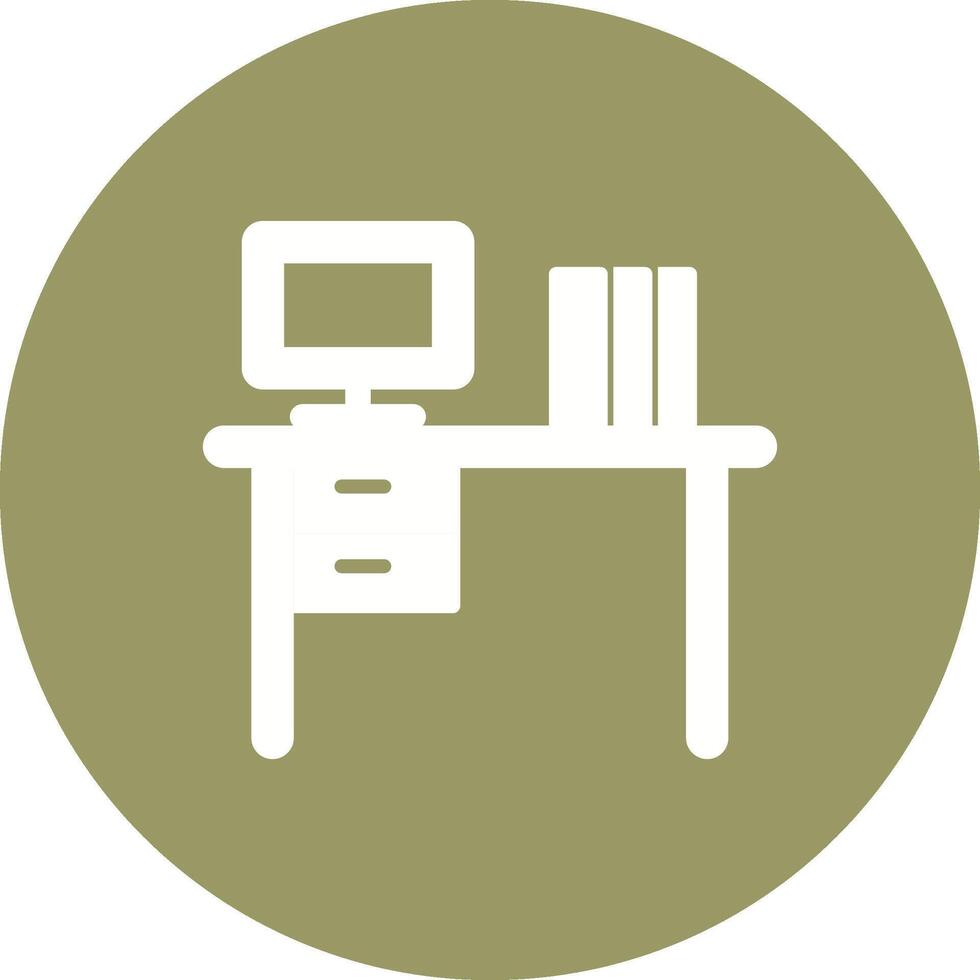 Office Desk Vector Icon