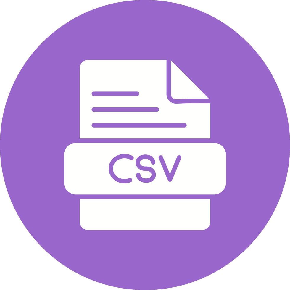 icono de vector csv