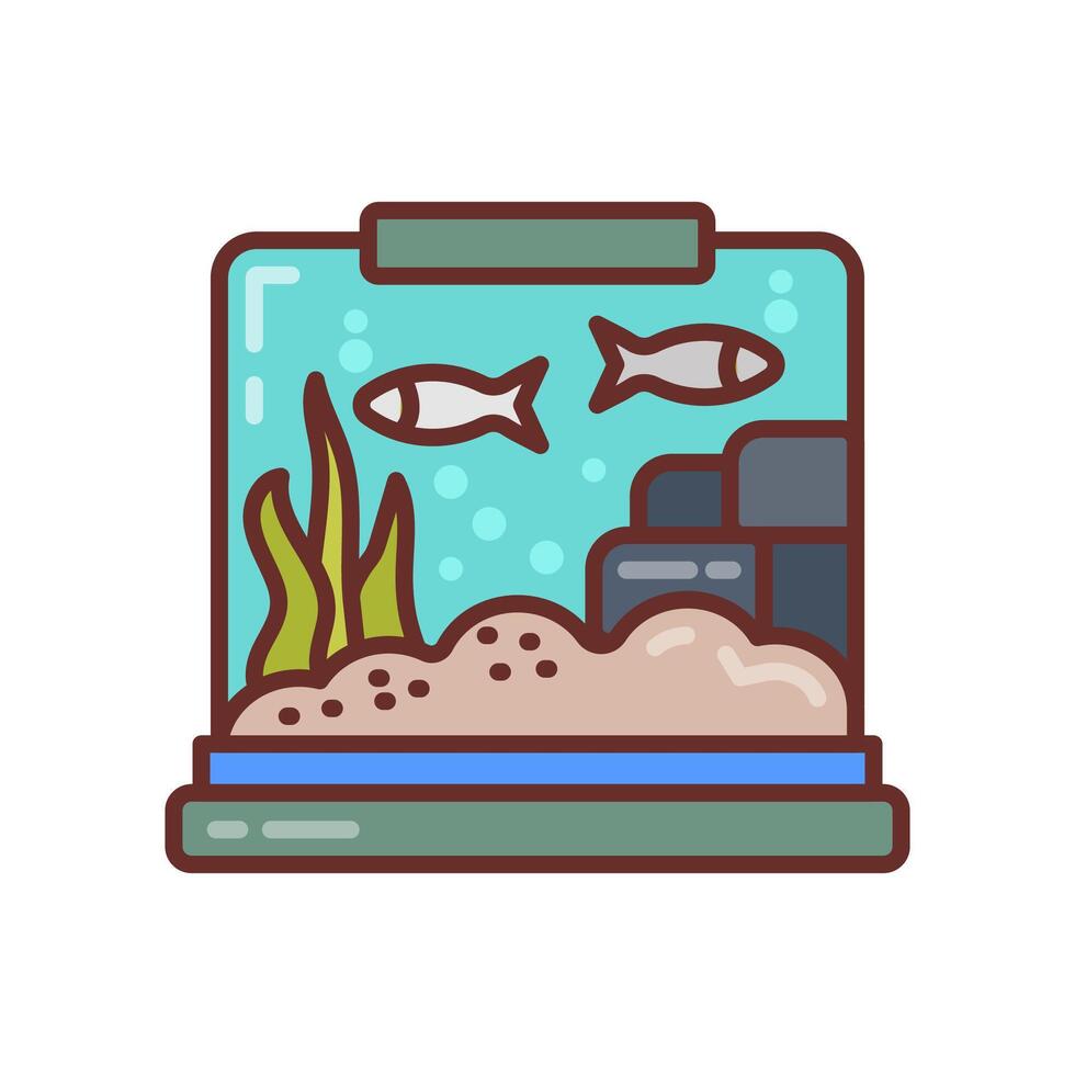 acuicultura icono en vector. logotipo vector