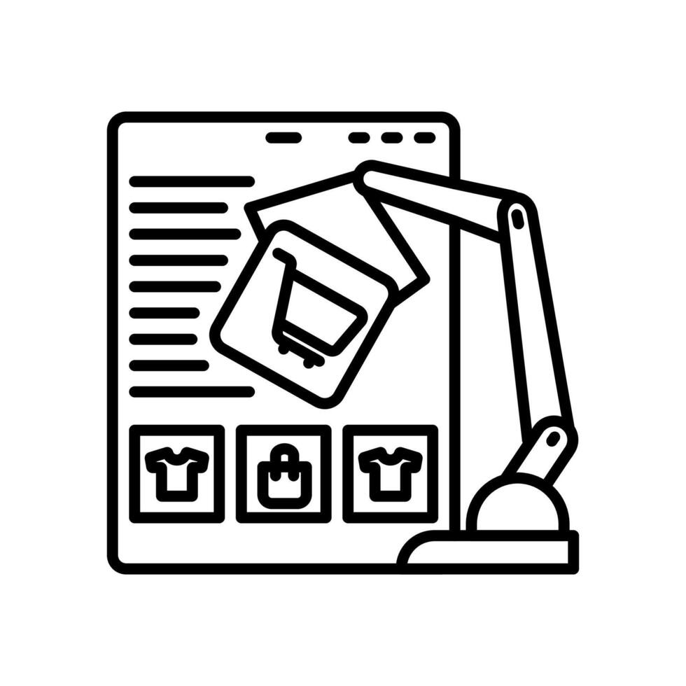 Ecommerce Automation  icon in vector. Logotype vector