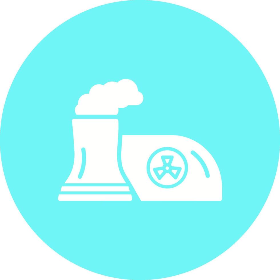 icono de vector de planta nuclear