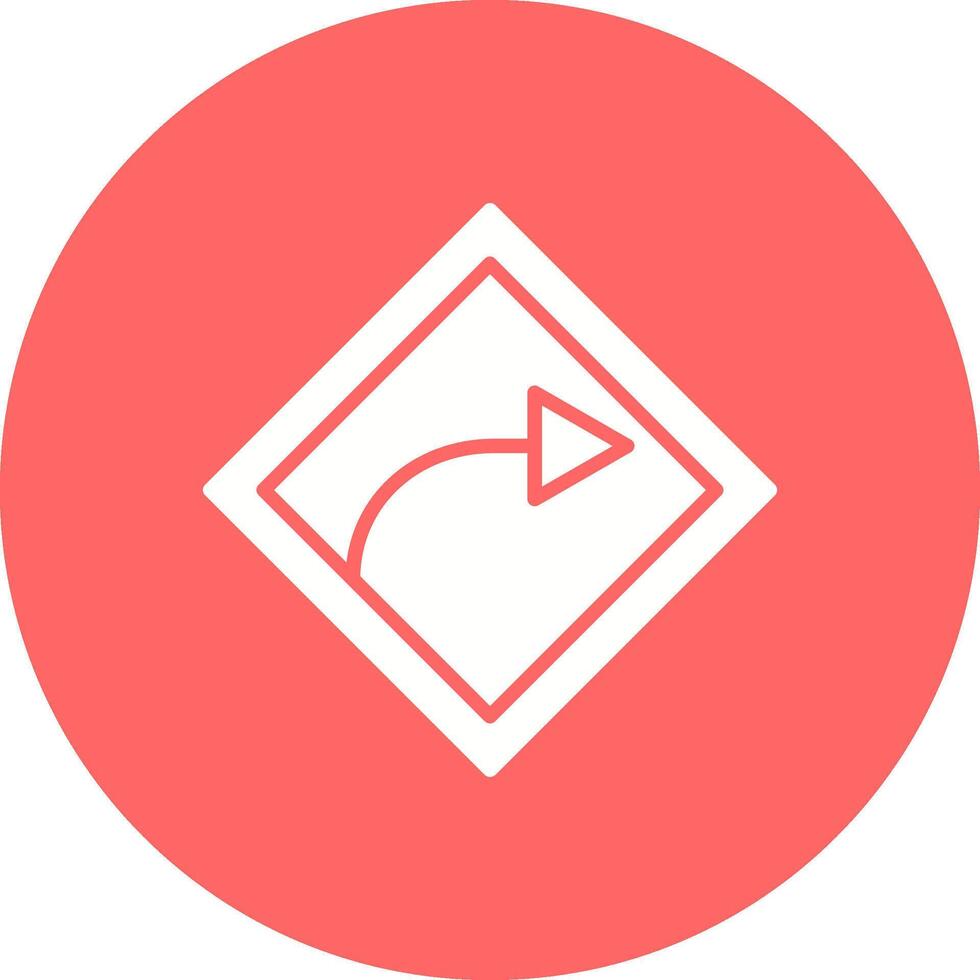 Right Turn Vector Icon