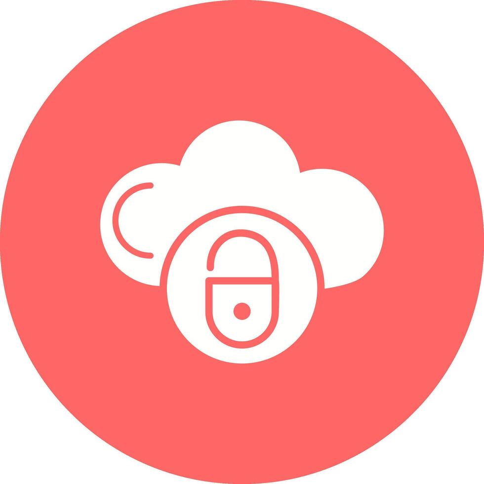 Secure Cloud Vector Icon