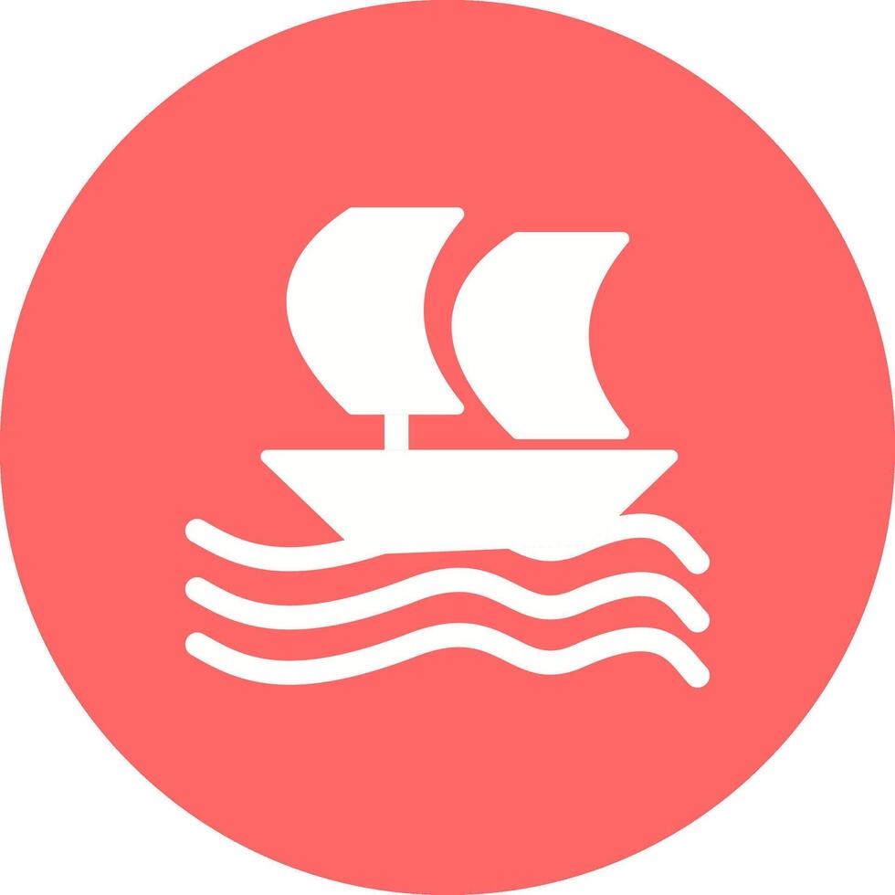 icono de vector de barco