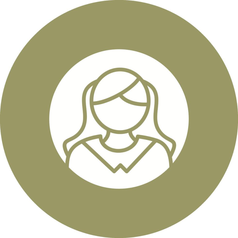 Female Profile Vector Icon