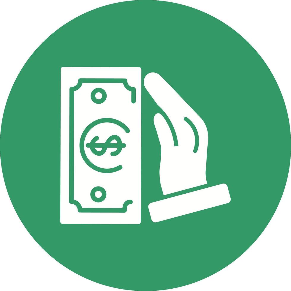 Cash Receiving Vector Icon