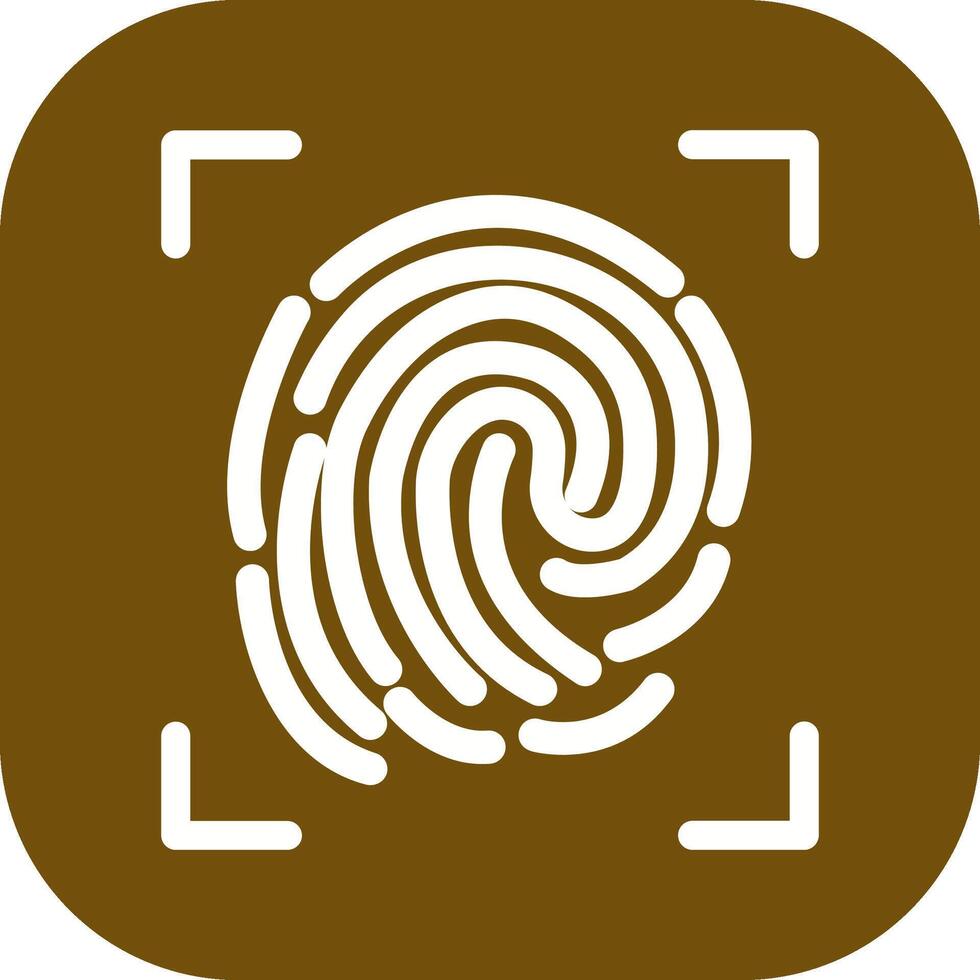 Fingerprint Lock Vector Icon