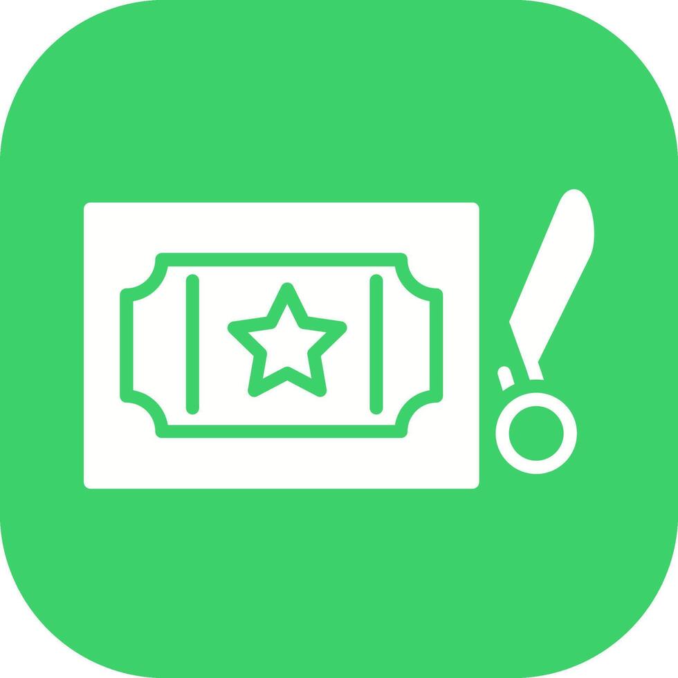 Scissor Ticket Vector Icon