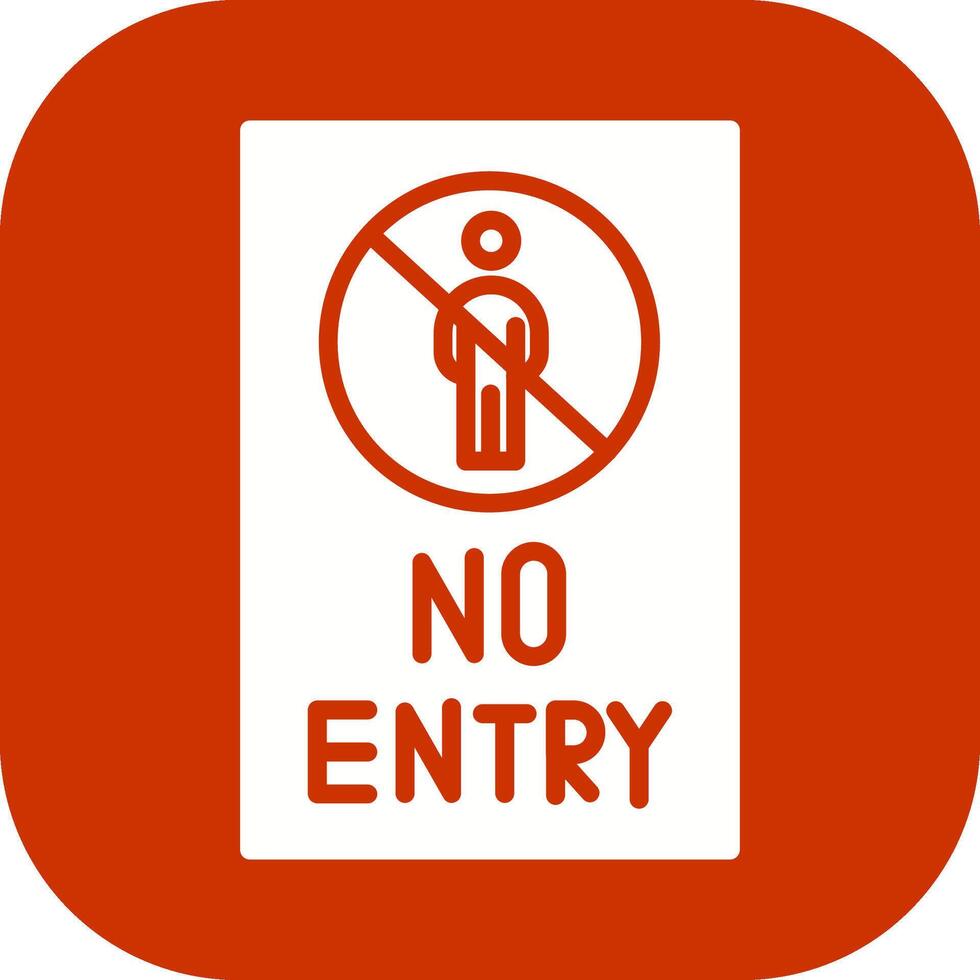 No Entry Sign Vector Icon