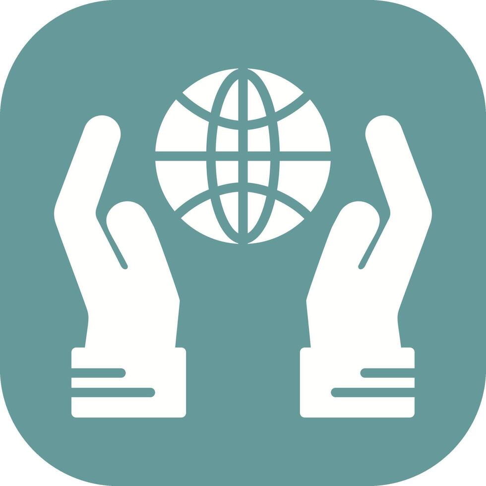 Globe Hand Vector Icon