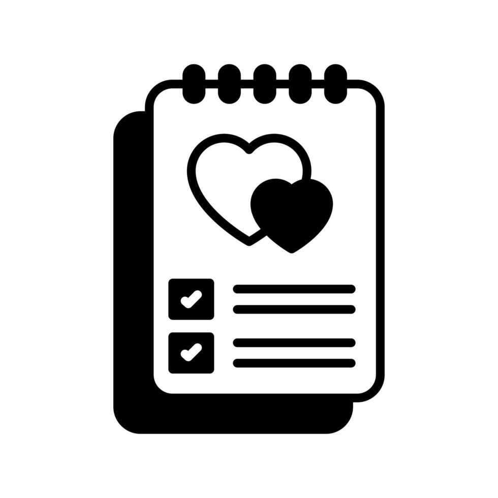 Wishlist  icon in vector. Logotype vector