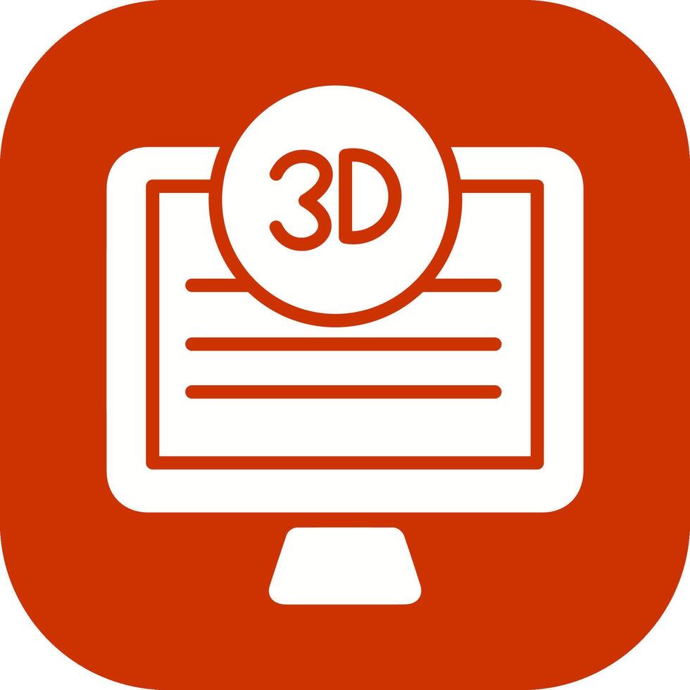 3D Quality Screen Vector Icon